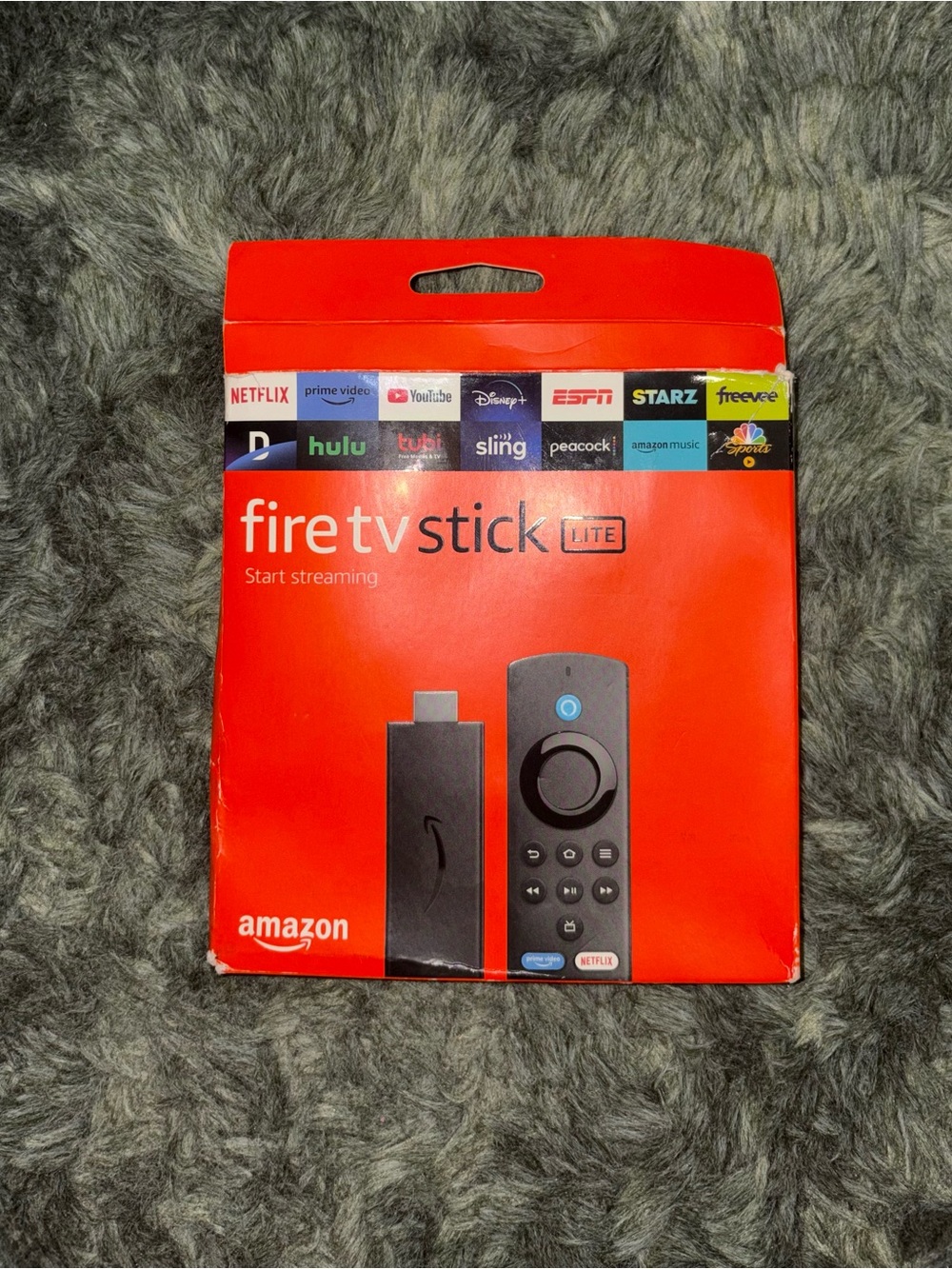 Amazon Fire TV Stick Lite - Red Packaging with Black Stick & Remote